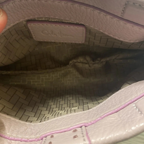 Cole Haan Black Pebble Leather Clutch/Cosmetics Bag - Picture 4 of 5